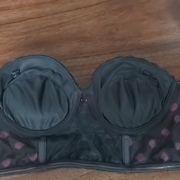 LaVie En Rose pink polka-dot corset push up bra - Picture 4 of 4